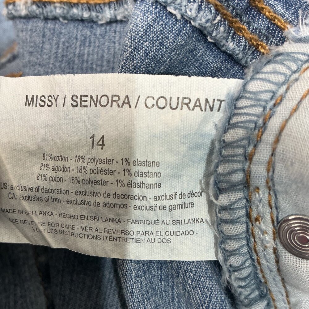 Gloria Vanderbilt Amanda Womens Size 14 Blue Denim Shorts Floral Embroidery - Picture 12 of 12